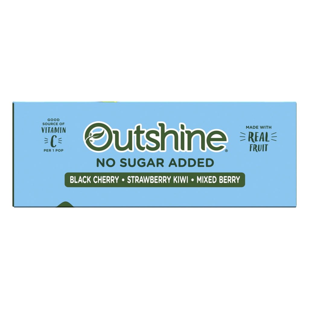 Outshine No Sugar Added Black Cherry Strawberry Kiwi Mixed Berry Frozen Fruit Pops 12 Count 18 Fl Oz