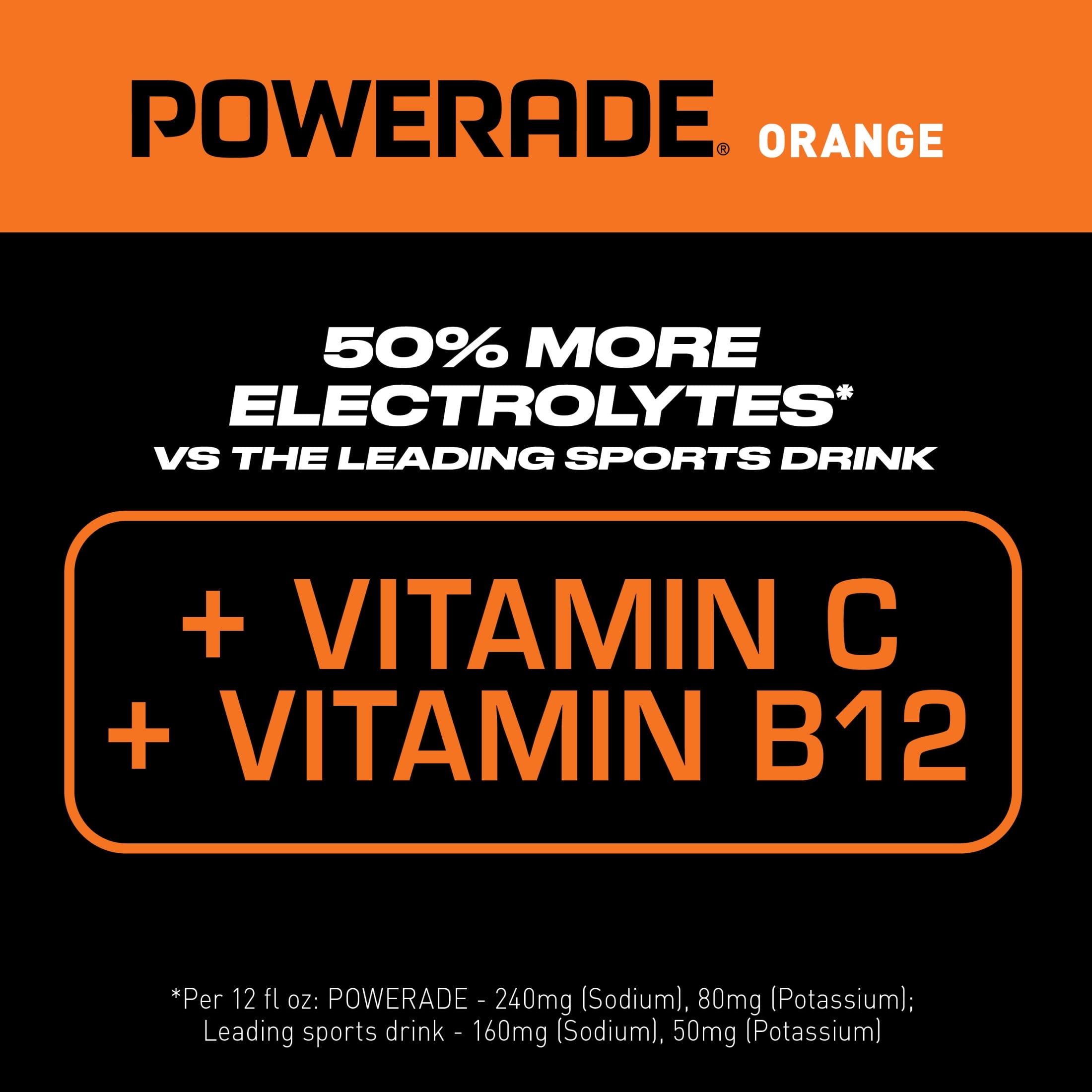 Powerade Orange Electrolyte Sports Drink 28 fl oz Bottle