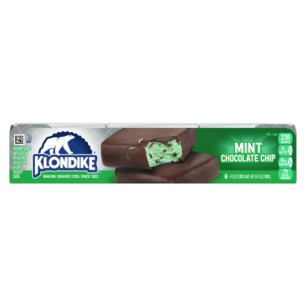 Klondike Mint Chocolate Chip Ice Cream Sandwiches 6 Count 24 Fl Oz
