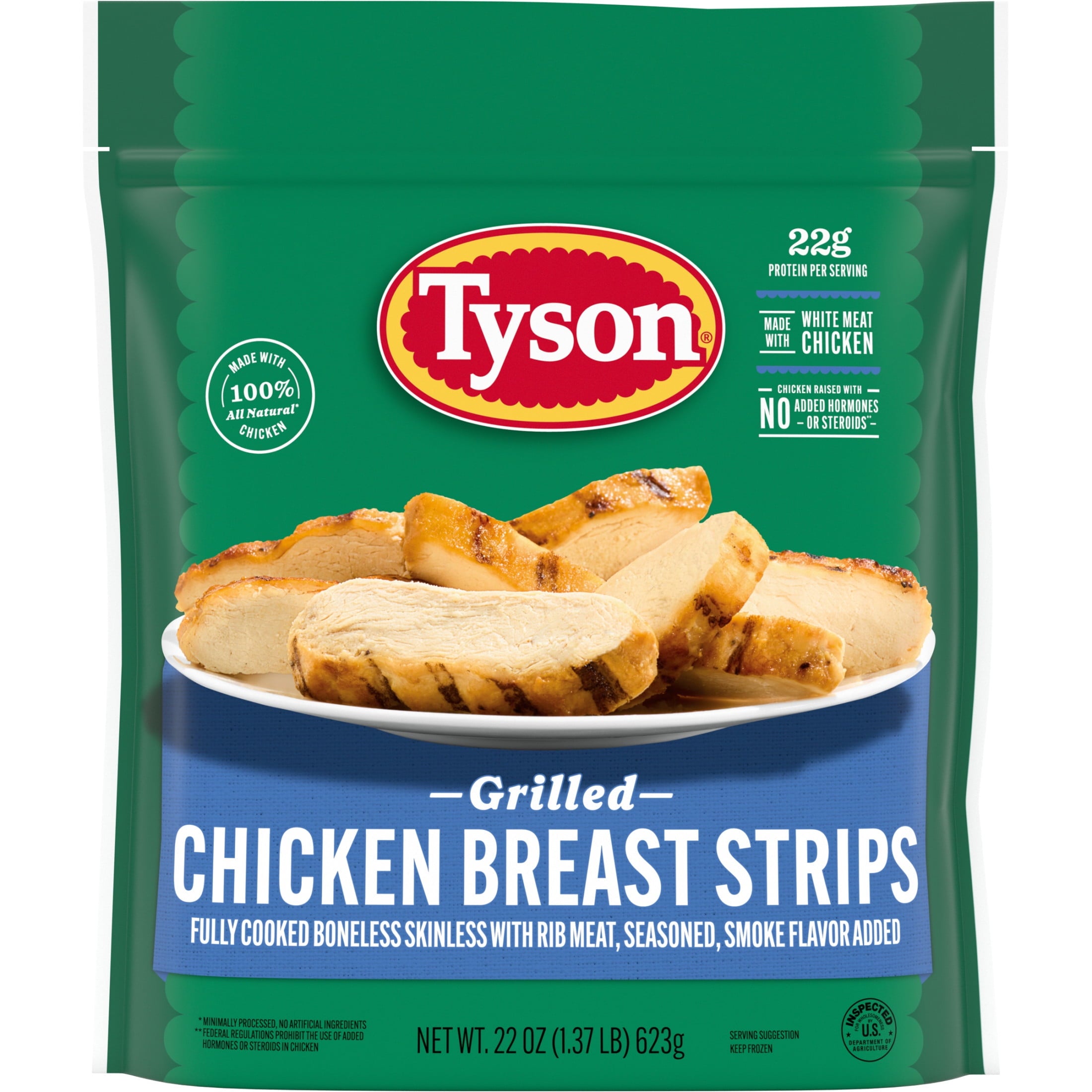 Tyson Grilled Chicken Breast Strips Frozen 22 Oz