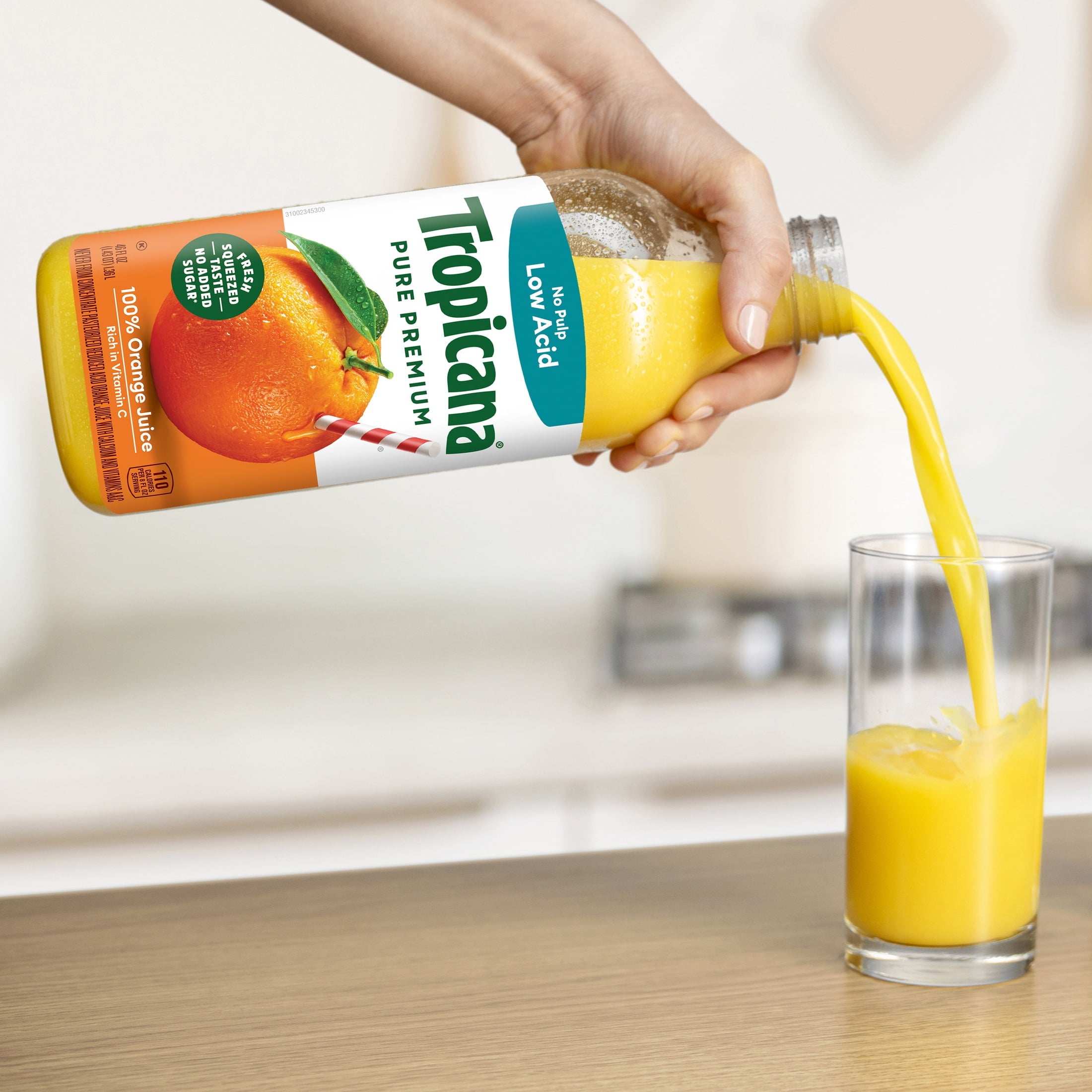 Tropicana Pure Premium 100% Orange Juice Original No Pulp Low Acid 46 fl oz