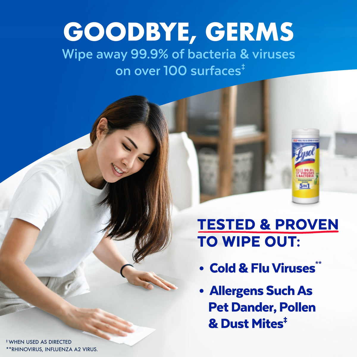Lysol Disinfecting Wipes Lemon Mango & Hibiscus Crisp Linen Scent 35 Count Pack of 3