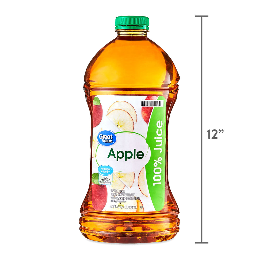 Great Value 100% Apple Juice Pulp-Free 96 fl oz