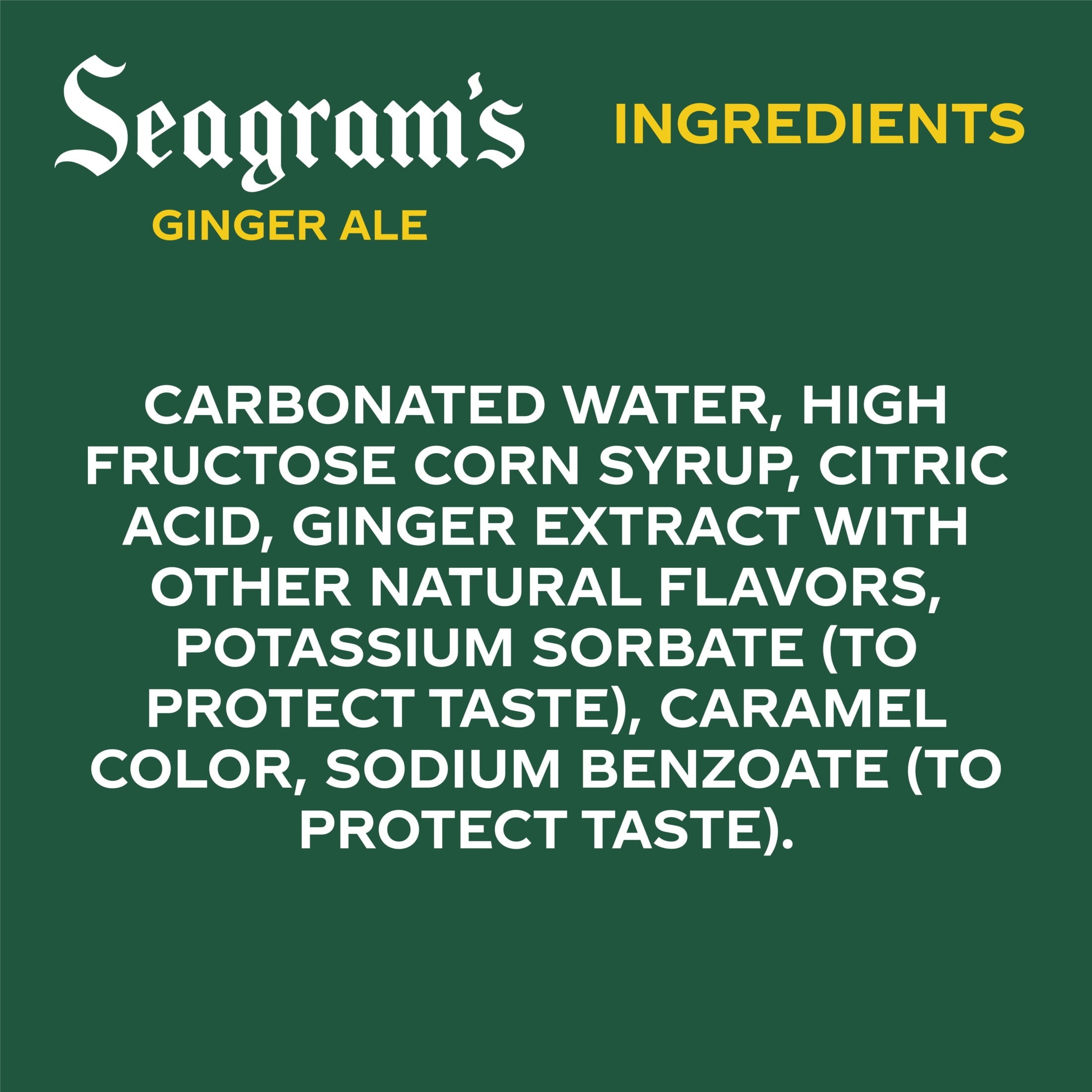 Seagram's Ginger Ale Soda Pop Fridge Pack Cans 12 Fl Oz 12 Pack