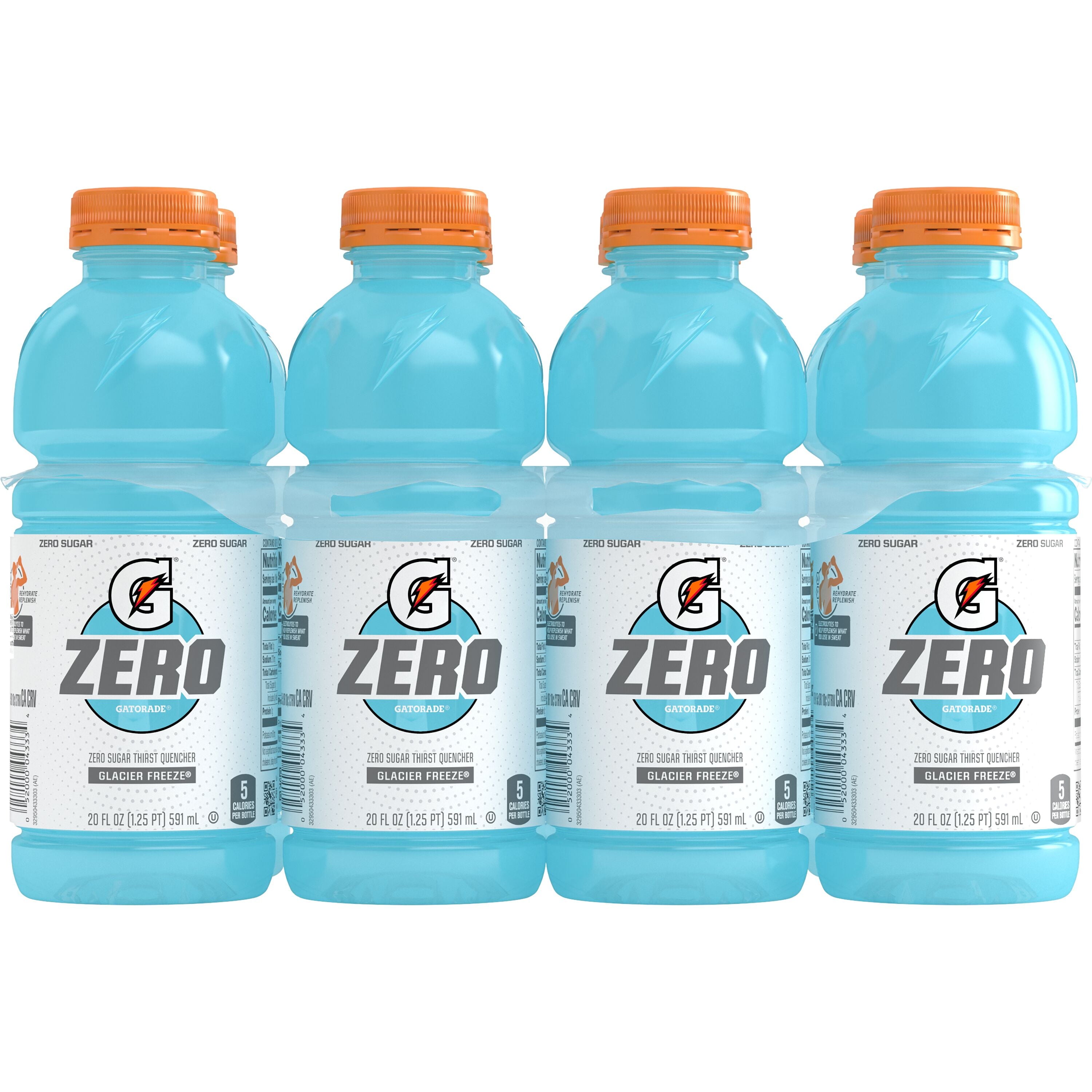 Gatorade Zero Sugar Thirst Quencher Glacier Freeze Sports Drink 20 fl oz 8 Count