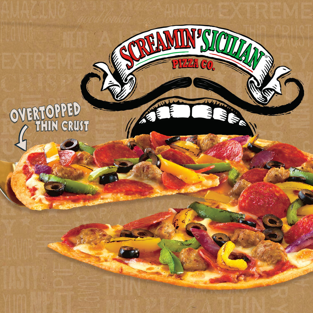 Screamin' Sicilian Thin Crust Supreme Frozen Pizza 20.55 Oz