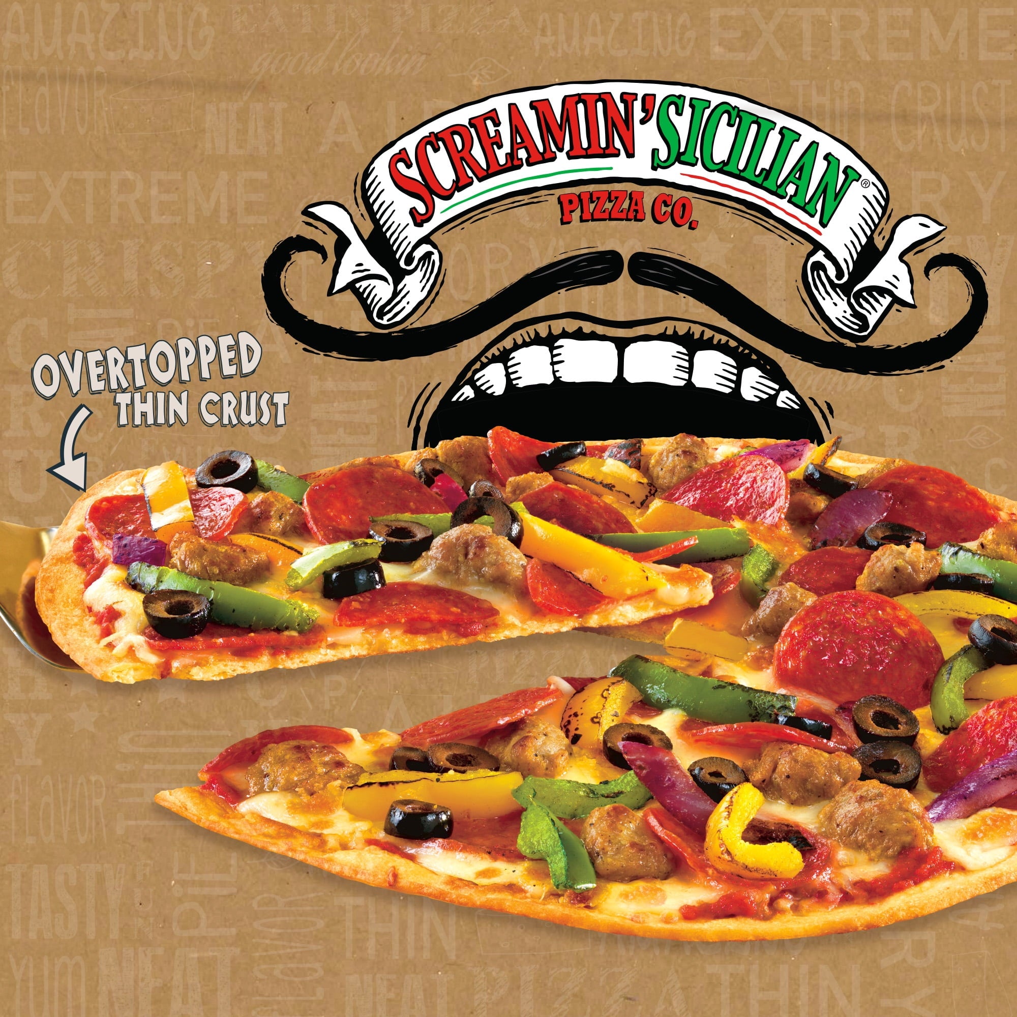Screamin' Sicilian Thin Crust Supreme Frozen Pizza 20.55 Oz