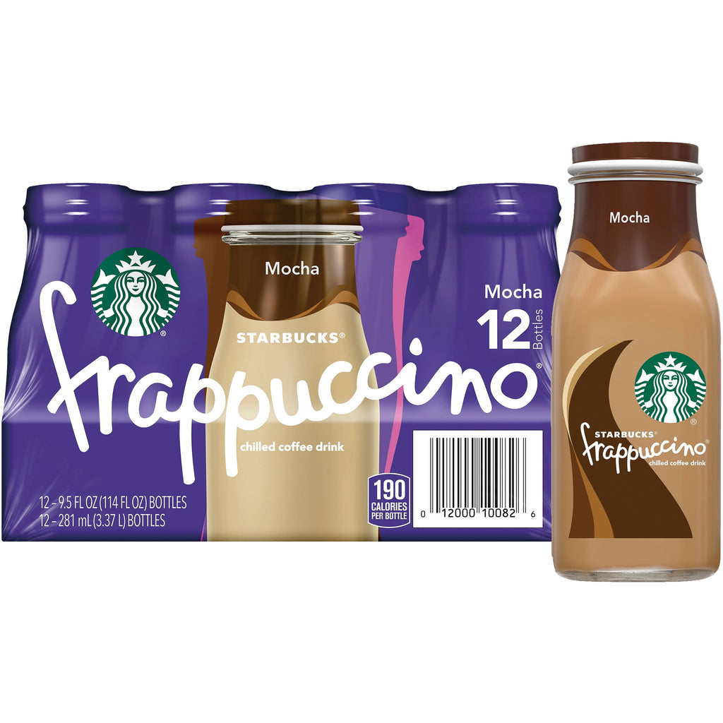 Starbucks Frappuccino Mocha Iced Coffee Drink 9.5 fl oz 12 Pack Bottles