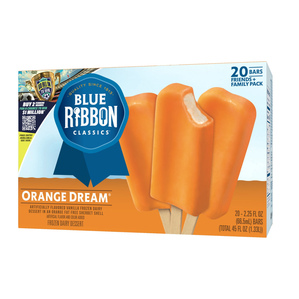 Blue Ribbon Classics Orange Dream Frozen Dessert Bars 20 Count 45 Fl Oz
