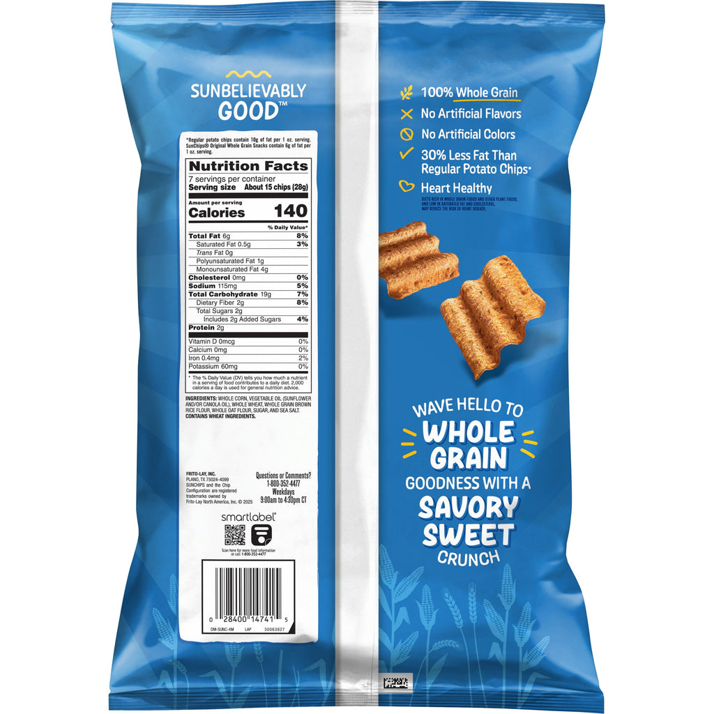 Original Flavor Whole Grain Snack Chips 7 Oz SunChips