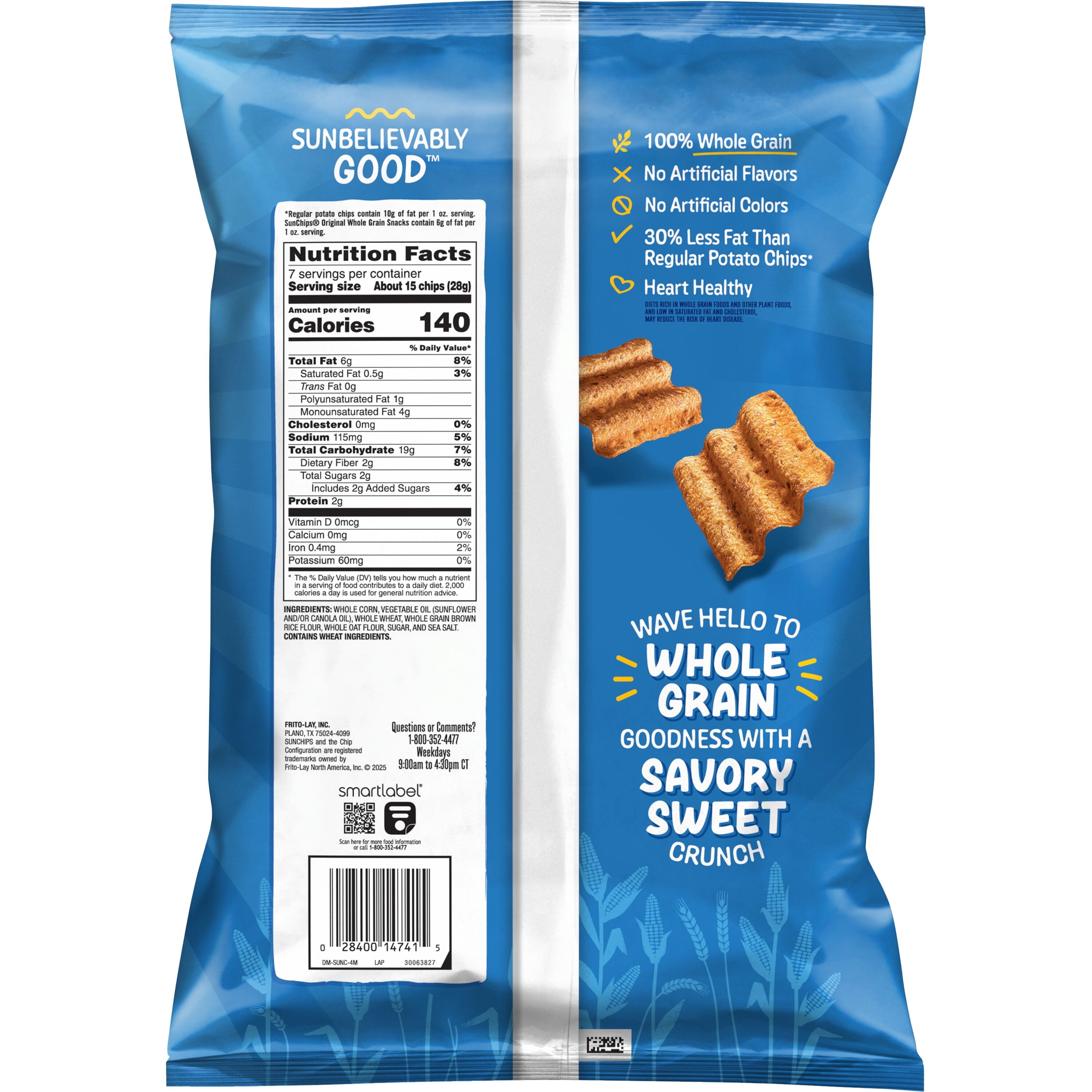 Original Flavor Whole Grain Snack Chips 7 Oz SunChips