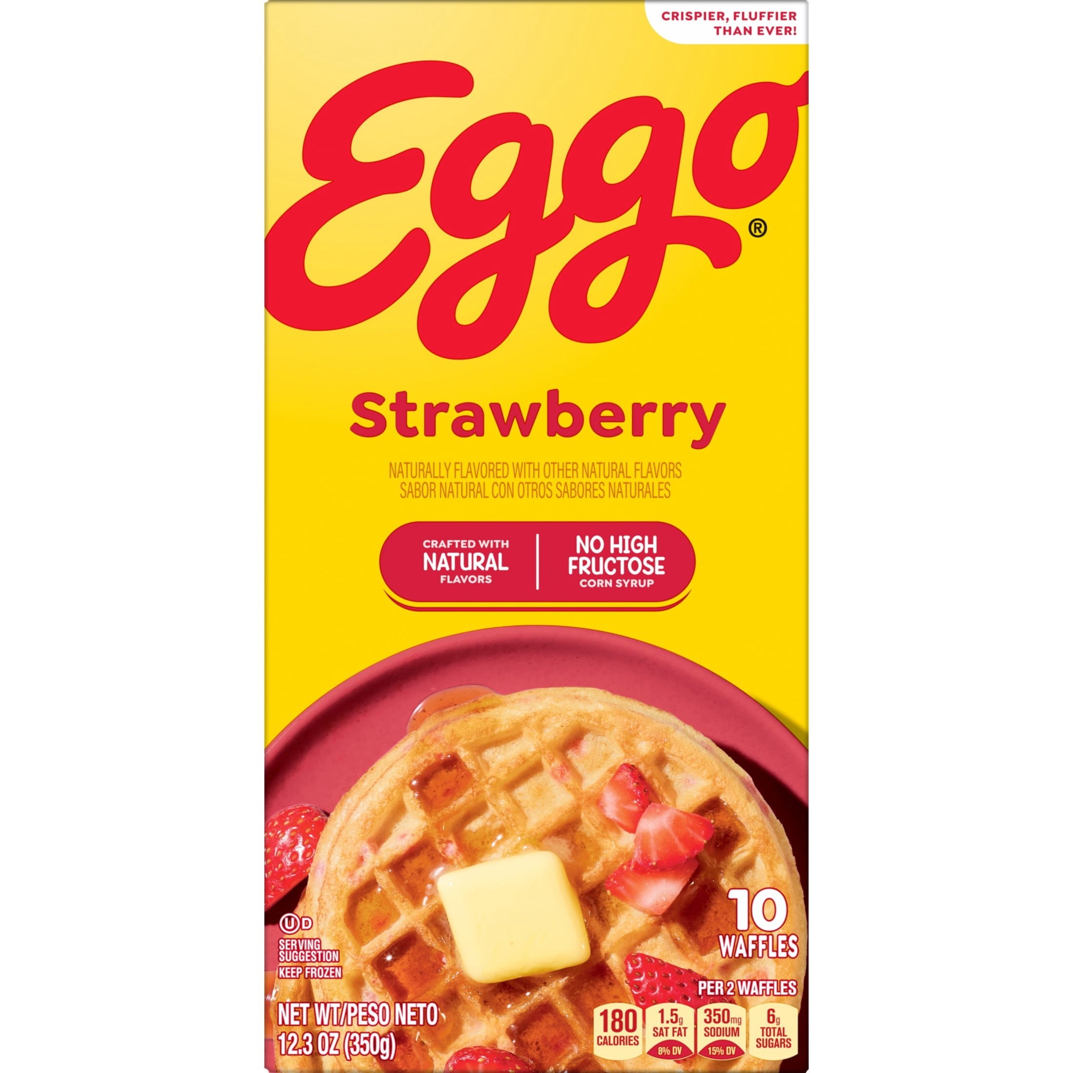 Eggo Strawberry Waffles Frozen 12.3 Oz 10 Count
