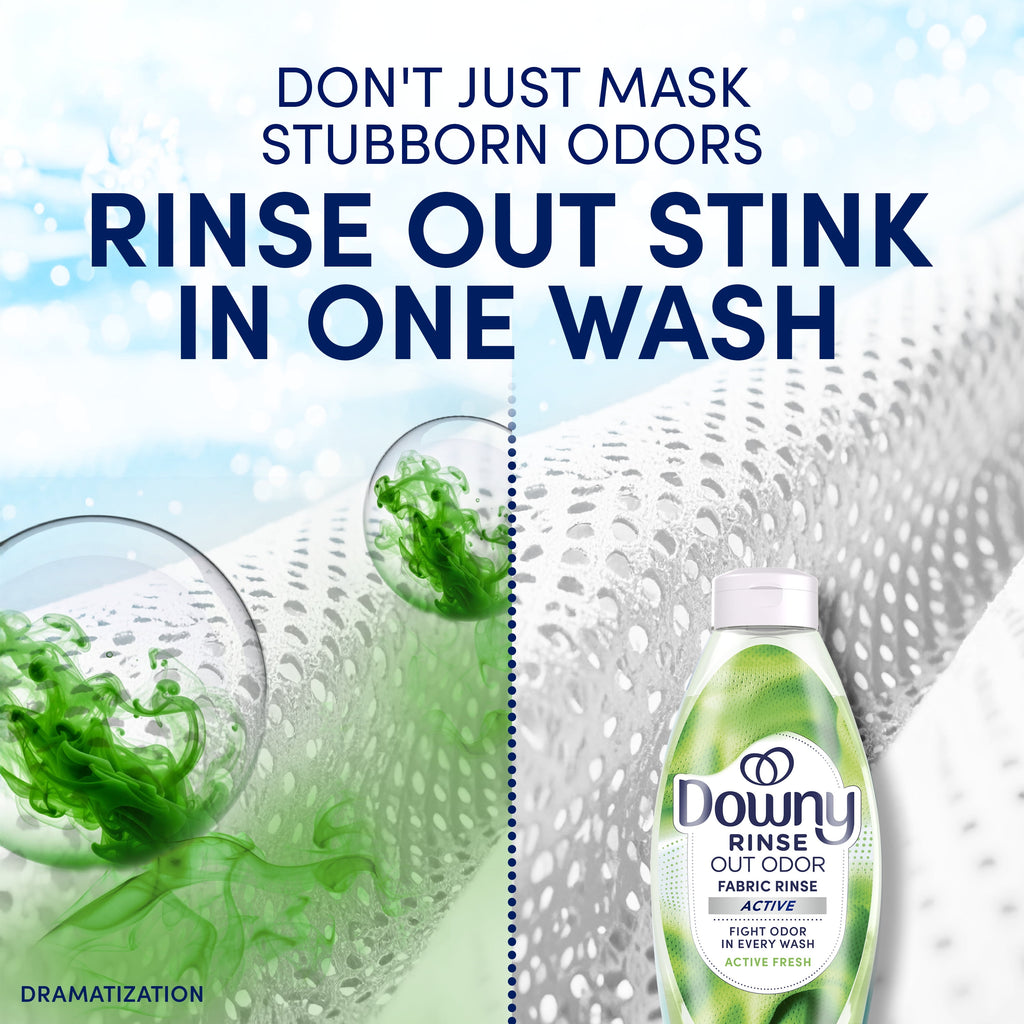 Downy Rinse Out Odor Laundry Rinse Active Fresh Scent 48 fl oz