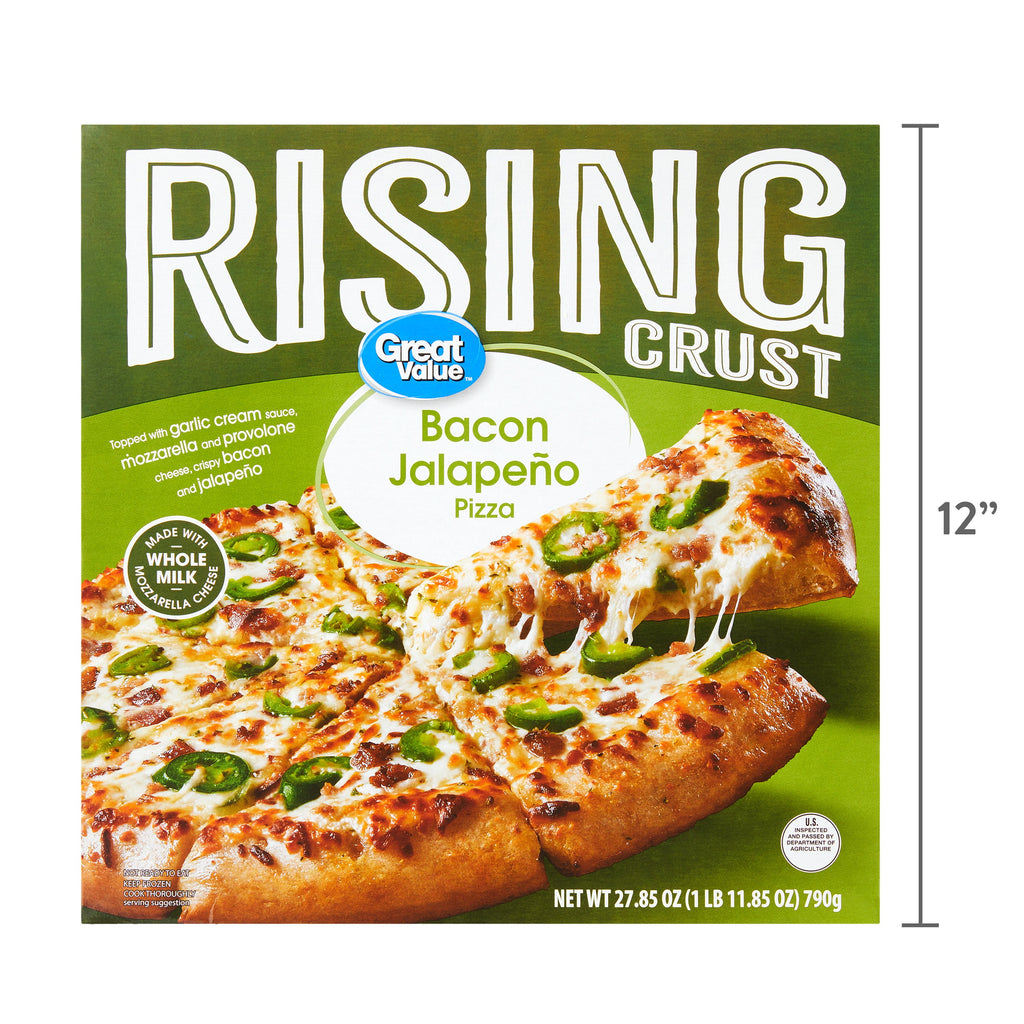 Great Value Rising Crust Bacon Jalapeno Frozen Pizza 27.95 Oz