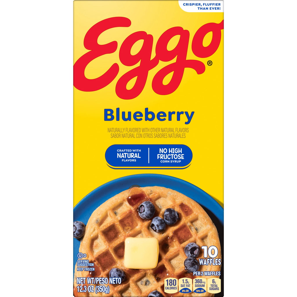 Eggo Blueberry Waffles Frozen Breakfast 12.3 Oz 10 Count