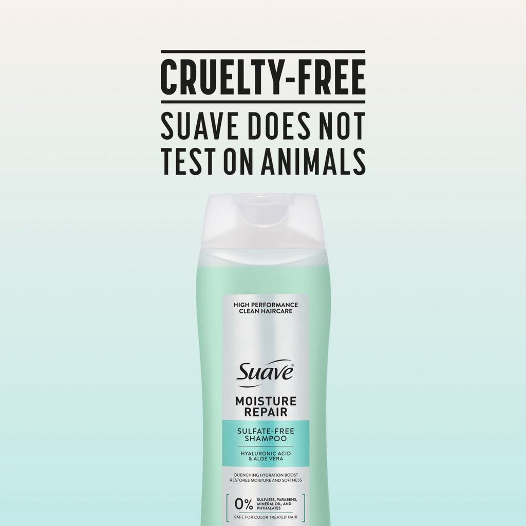 Suave Moisture Repair Sulfate-Free Shampoo with Hyaluronic Acid & Aloe Vera 18 fl oz