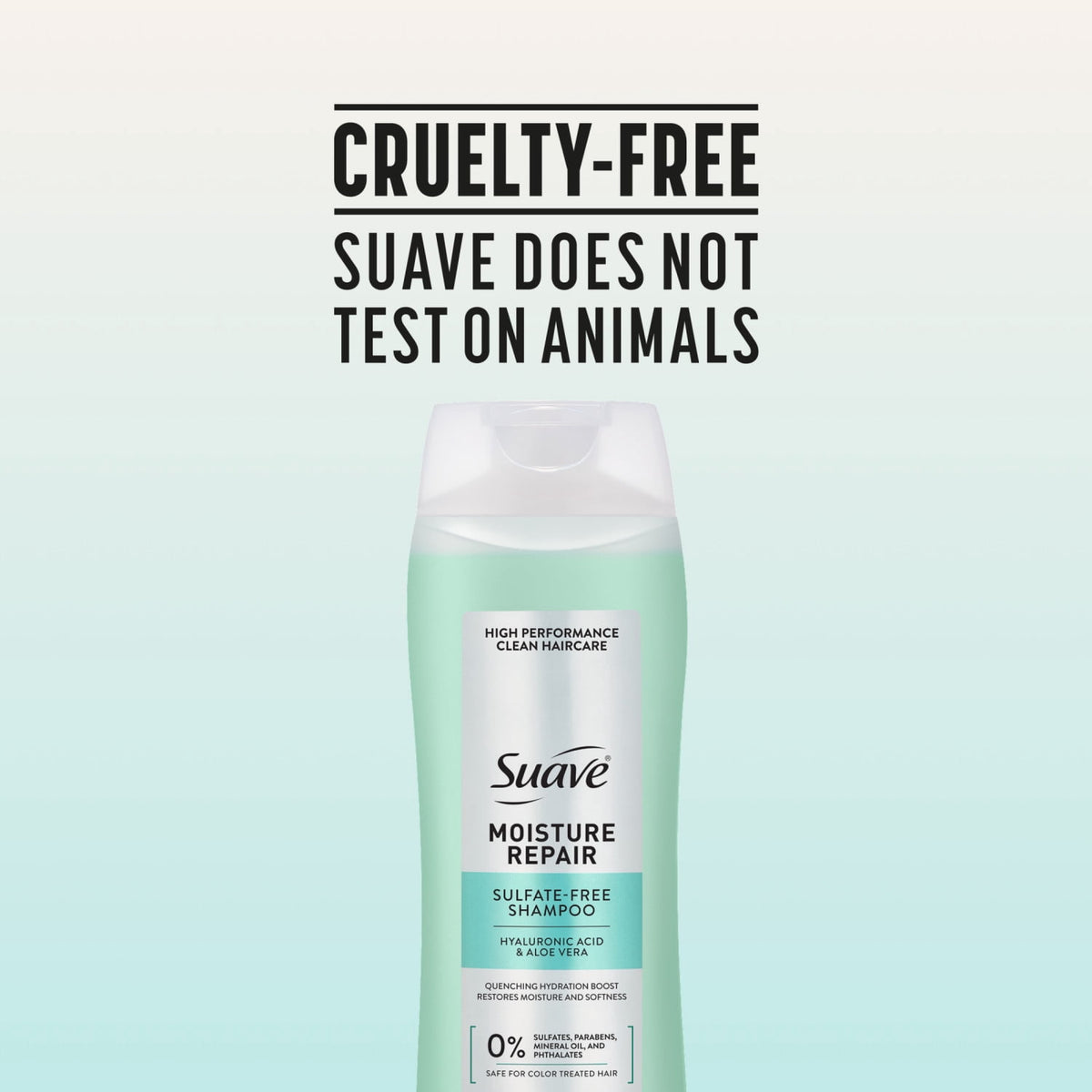 Suave Moisture Repair Sulfate-Free Shampoo with Hyaluronic Acid & Aloe Vera 18 fl oz