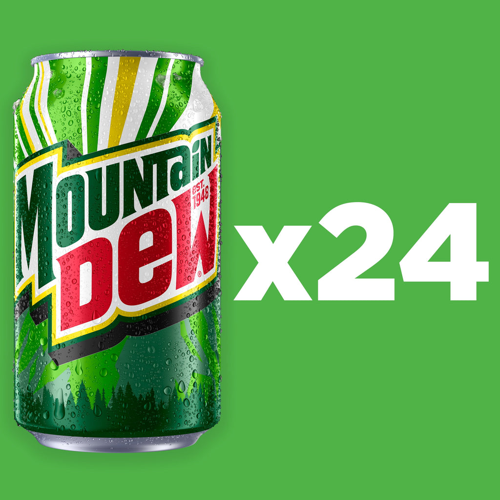 Mountain Dew Citrus Soda Pop Cans 12 Fl Oz 24 Pack