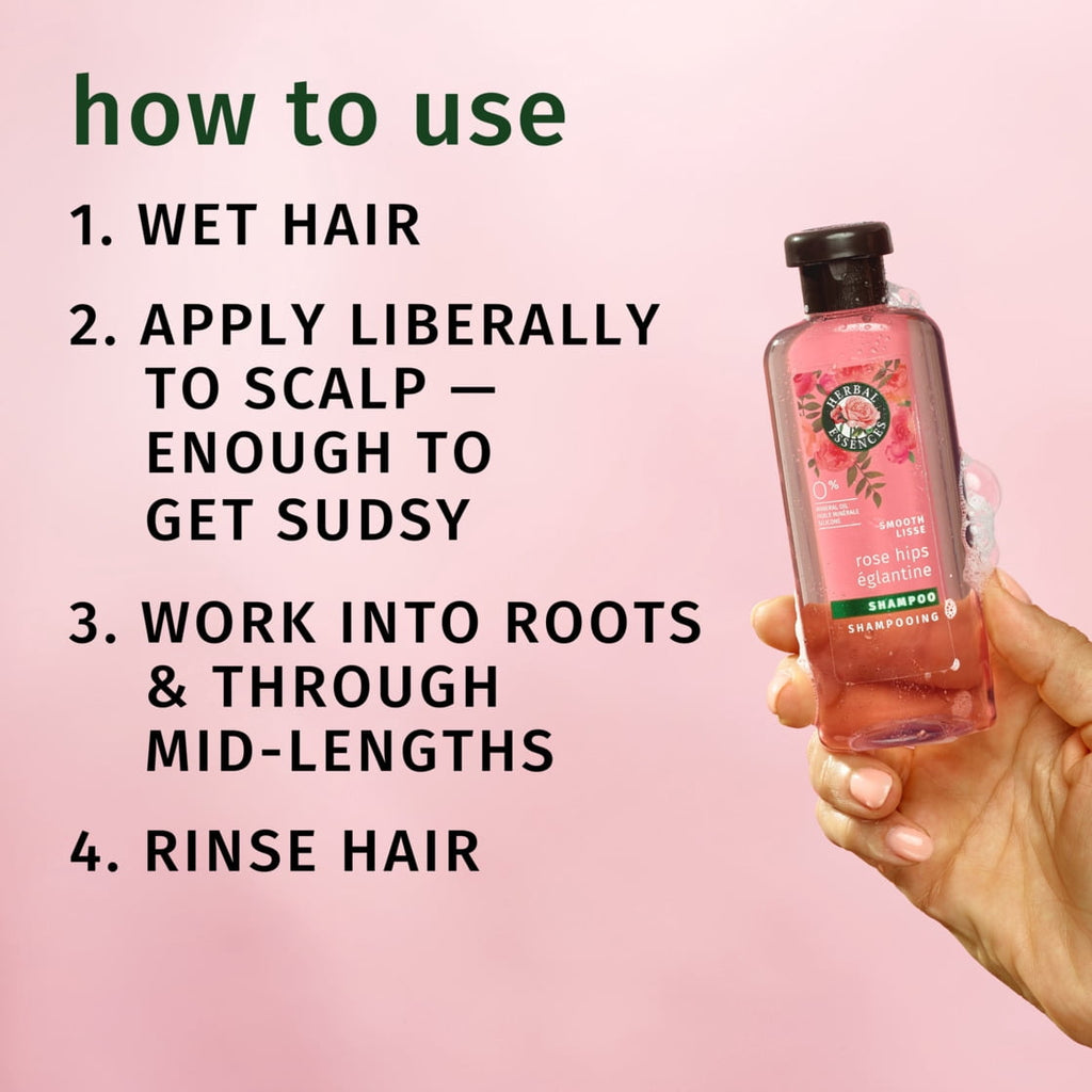 Herbal Essences Rose Hips Smooth Shampoo Travel Size 3.38 fl oz