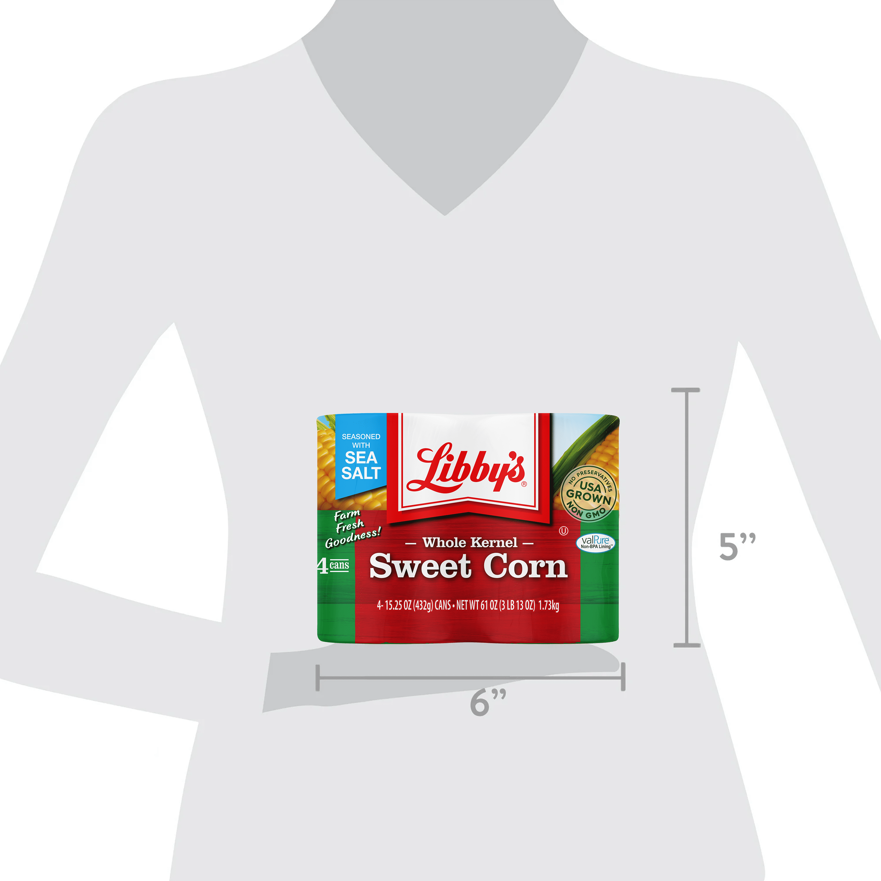 Libby's Whole Kernel Sweet Corn Canned 15.25 Oz 4 Count