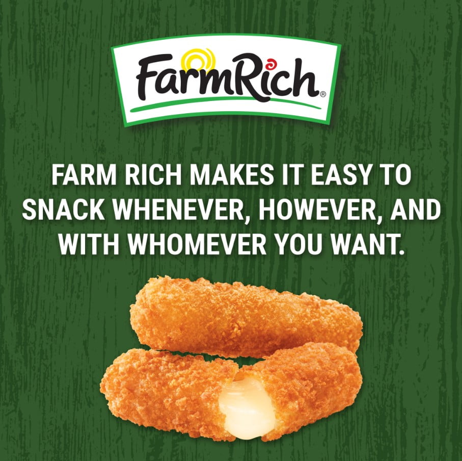 Farm Rich Breaded Mozzarella Cheese Sticks Frozen 22 Oz
