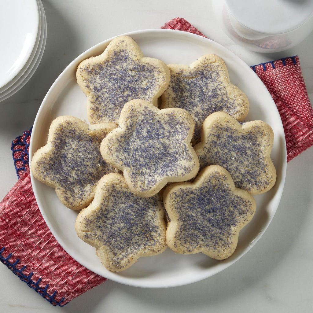 Star Shaped Sugar Cookies with Blue Sugar 12.5 Oz 12 Count Freshness Guaranteed