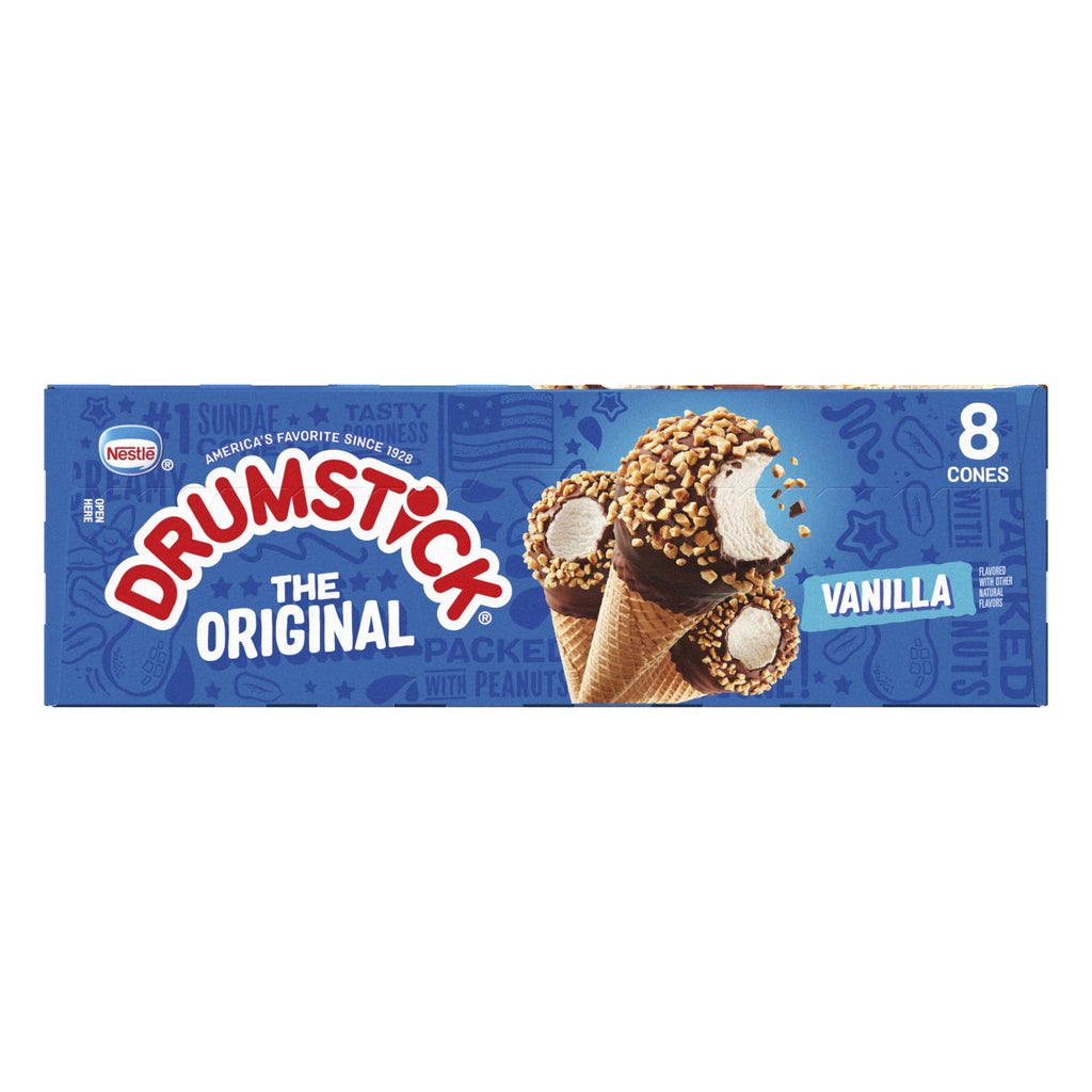 Drumstick Original Vanilla Sundae Cones 8 Count 36.8 Fl Oz