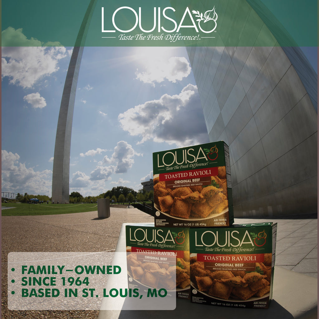 Louisa Original Beef Toasted Ravioli Frozen 16 Oz Box 24 Count