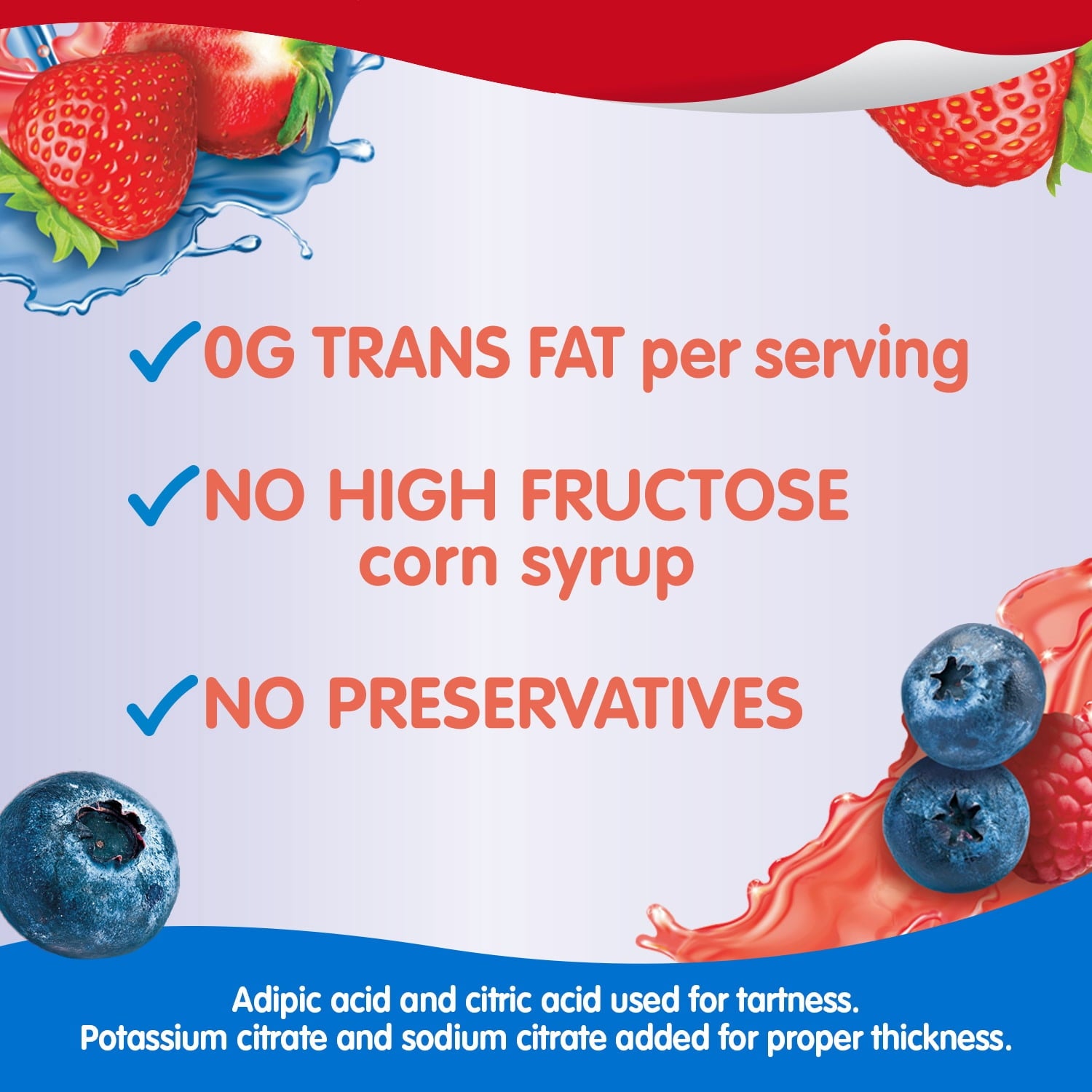 Strawberry and Berry Blue Flavored Juicy Gels 3.25 Oz 12 Count Snack Pack