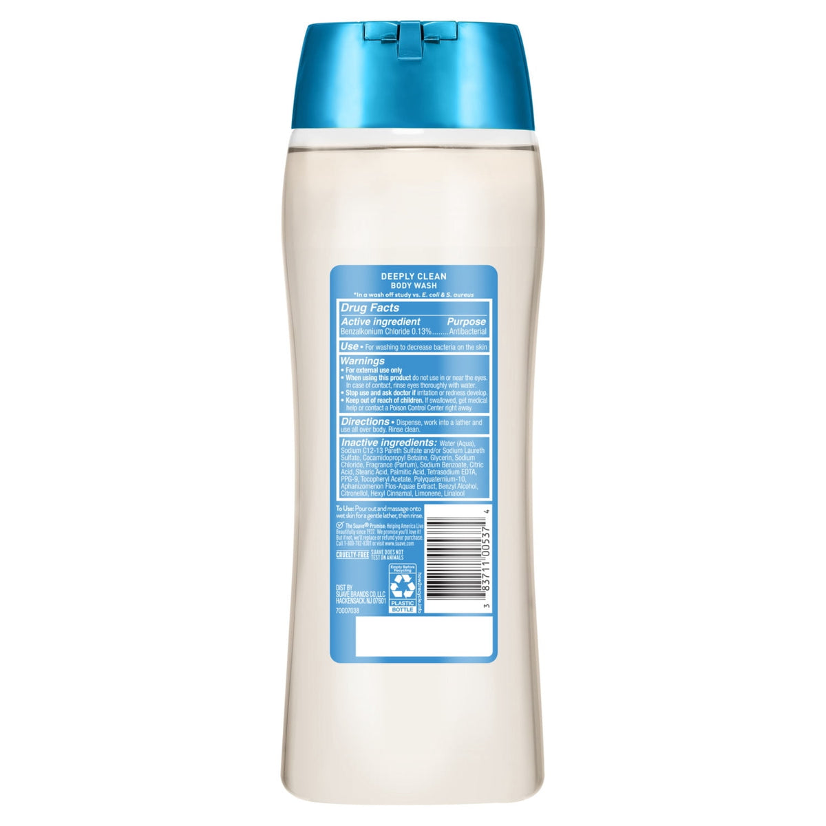 Suave Essentials Gentle Body Wash Deeply Clean Moisturizing Skin Cleanser 15 oz
