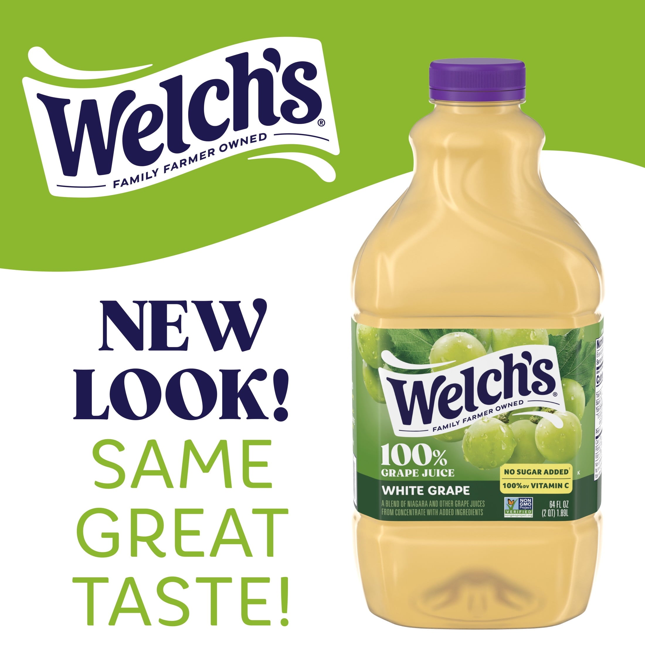 Welch's 100% White Grape Juice 64 fl oz Bottle