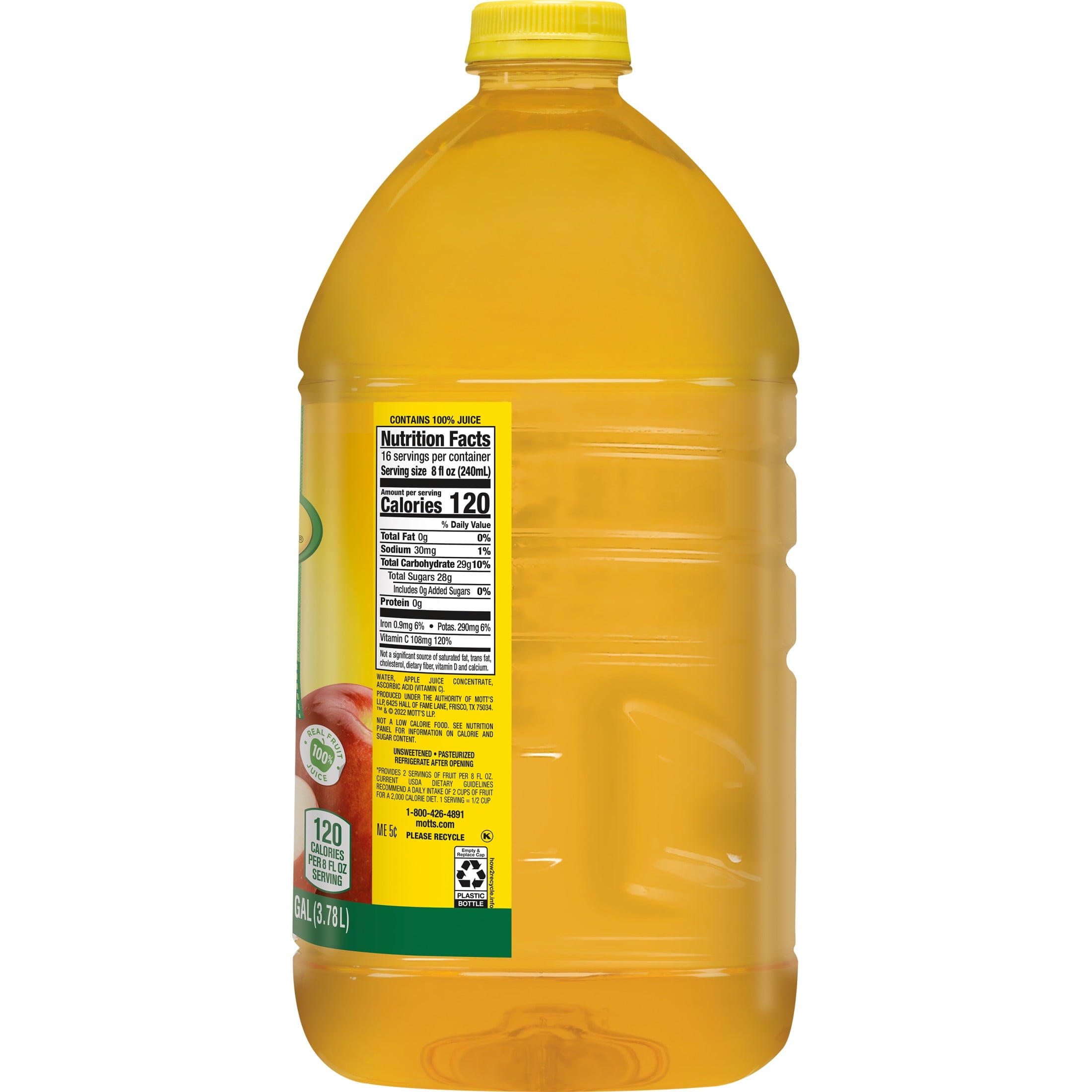 Mott's 100% Juice Original Apple Juice 1 gal Bottle