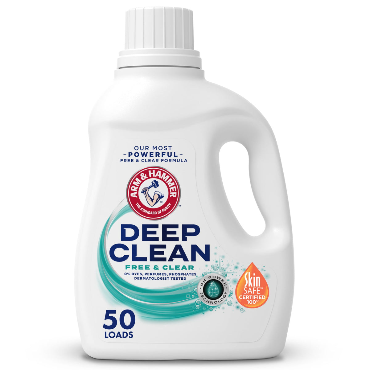 ARM & HAMMER Deep Clean Free & Clear Liquid Laundry Detergent 75 fl oz 50 Loads