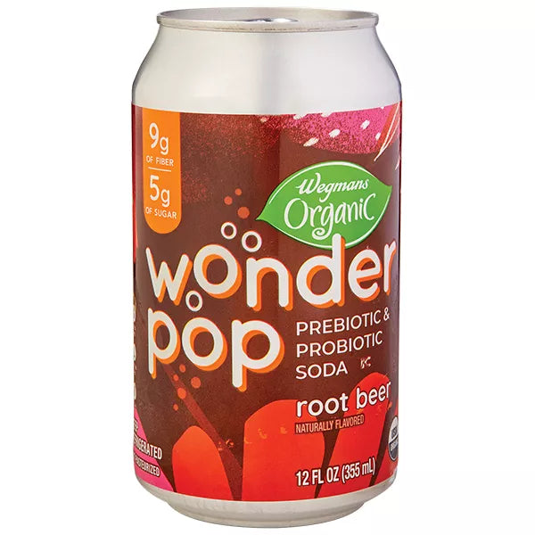 Wegmans Organic Wonder Pop Prebiotic & Probiotic Root Beer Soda 12 fl. oz.
