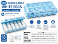 Great Value Extra Large White Eggs, Grade A, 18 Count