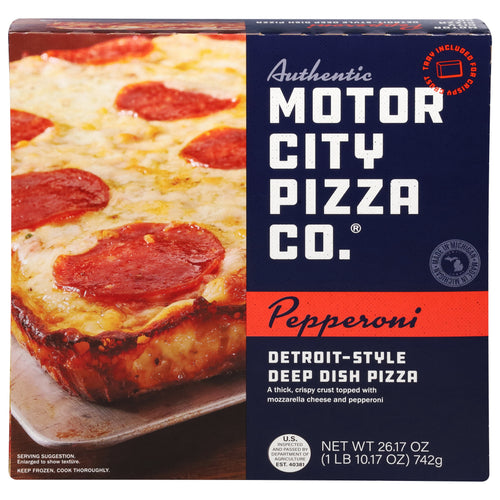 Authentic Motor City Pizza Co. Pepperoni Detroit-Style Frozen Pizza 26.17 Oz