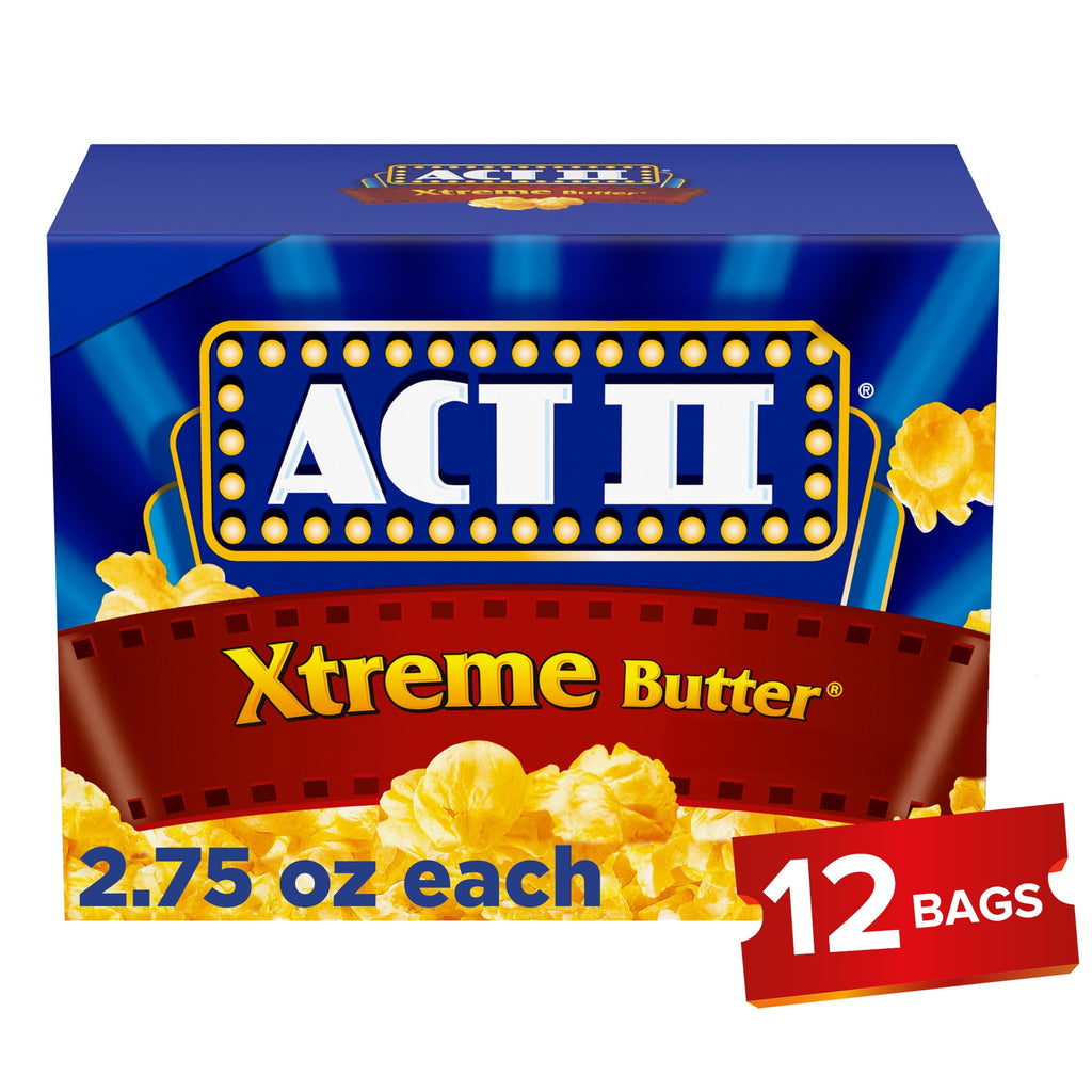 Xtreme Butter Microwave Popcorn 2.75 Oz 12 Count Act II
