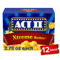 Xtreme Butter Microwave Popcorn 2.75 Oz 12 Count Act II