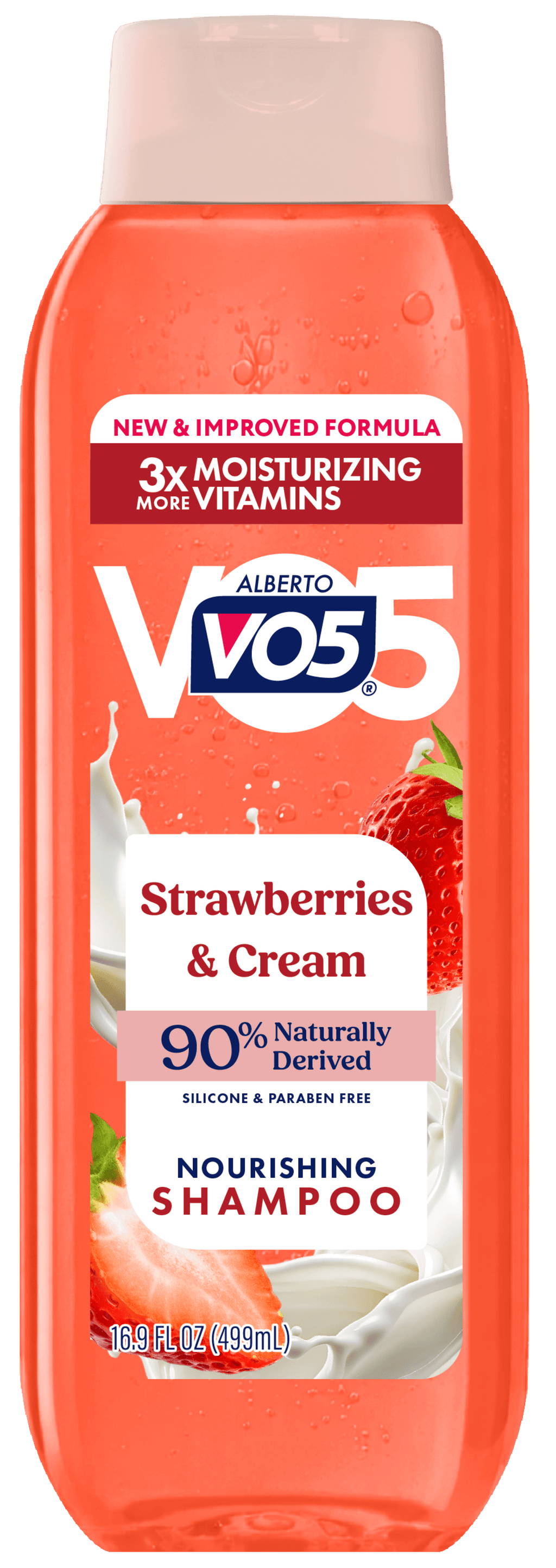 Alberto VO5 Strawberries & Cream Nourishing Shampoo with Soy Milk Paraben Free Vitamin-Enriched Formula 16.9 fl oz