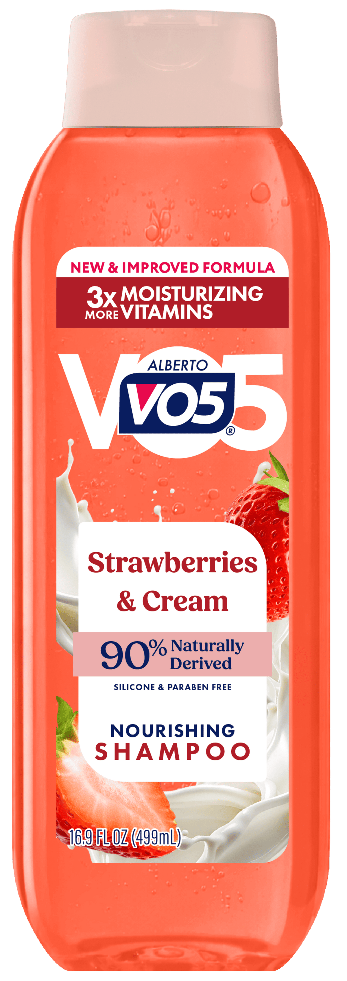 Alberto VO5 Strawberries & Cream Nourishing Shampoo with Soy Milk Paraben Free Vitamin-Enriched Formula 16.9 fl oz