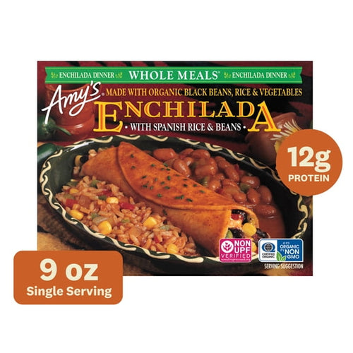 Amy's Kitchen Black Bean Enchilada Whole Meal Gluten Free Frozen 10 Oz