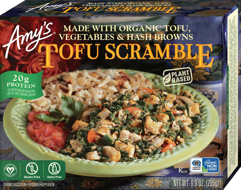 Amy's Kitchen Tofu Scramble Plant-Based Frozen Meal 9 Oz
