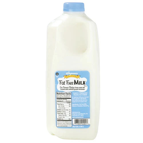 Wegmans Fat Free Milk
0.5 gallon