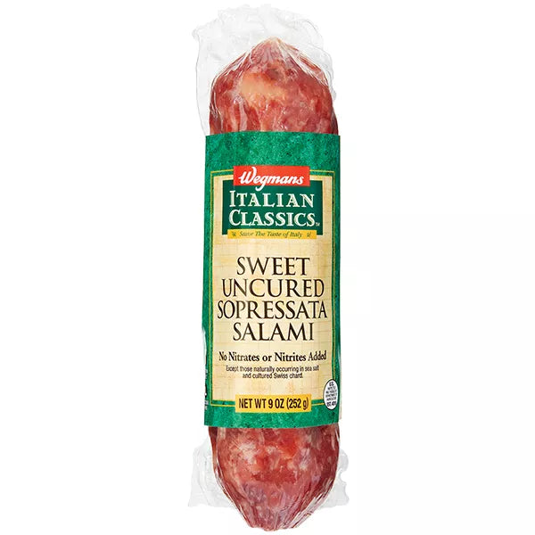 Wegmans Italian Classics Sweet Uncured Sopressata Salami Mini-9 oz