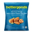Bettergoods Restaurant Style Chicken Wings with Lemon Pepper Dry Rub Frozen 22 Oz