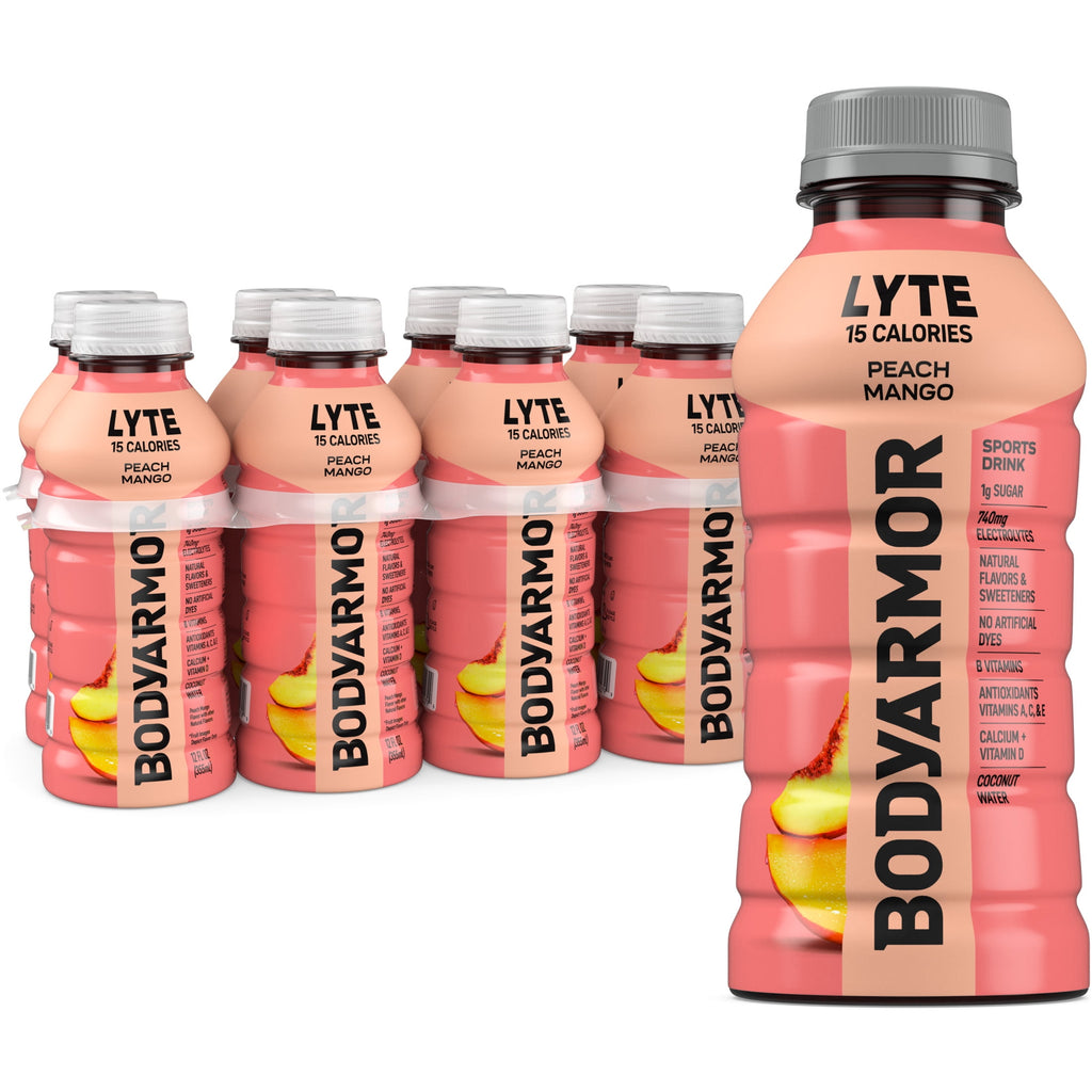 BODYARMOR Lyte Peach Mango Electrolyte Sports Drink 12 fl oz 8 Count