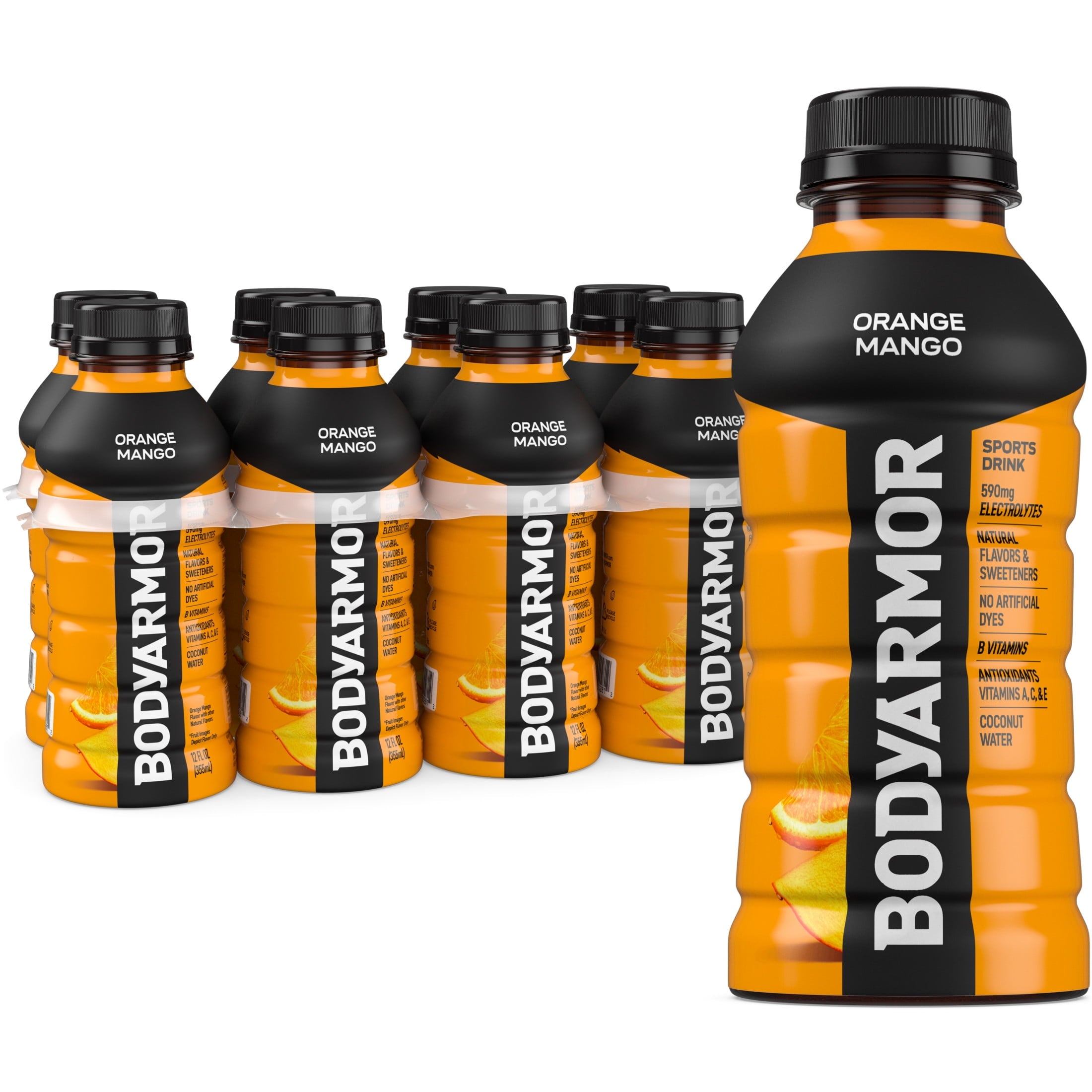 BODYARMOR Orange Mango Electrolyte Sports Drink 12 fl oz Bottles (8 Pack)