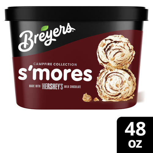 Breyers Campfire Collection S'Mores Ice Cream With Hershey'S Milk Chocolate 1.5 Qt