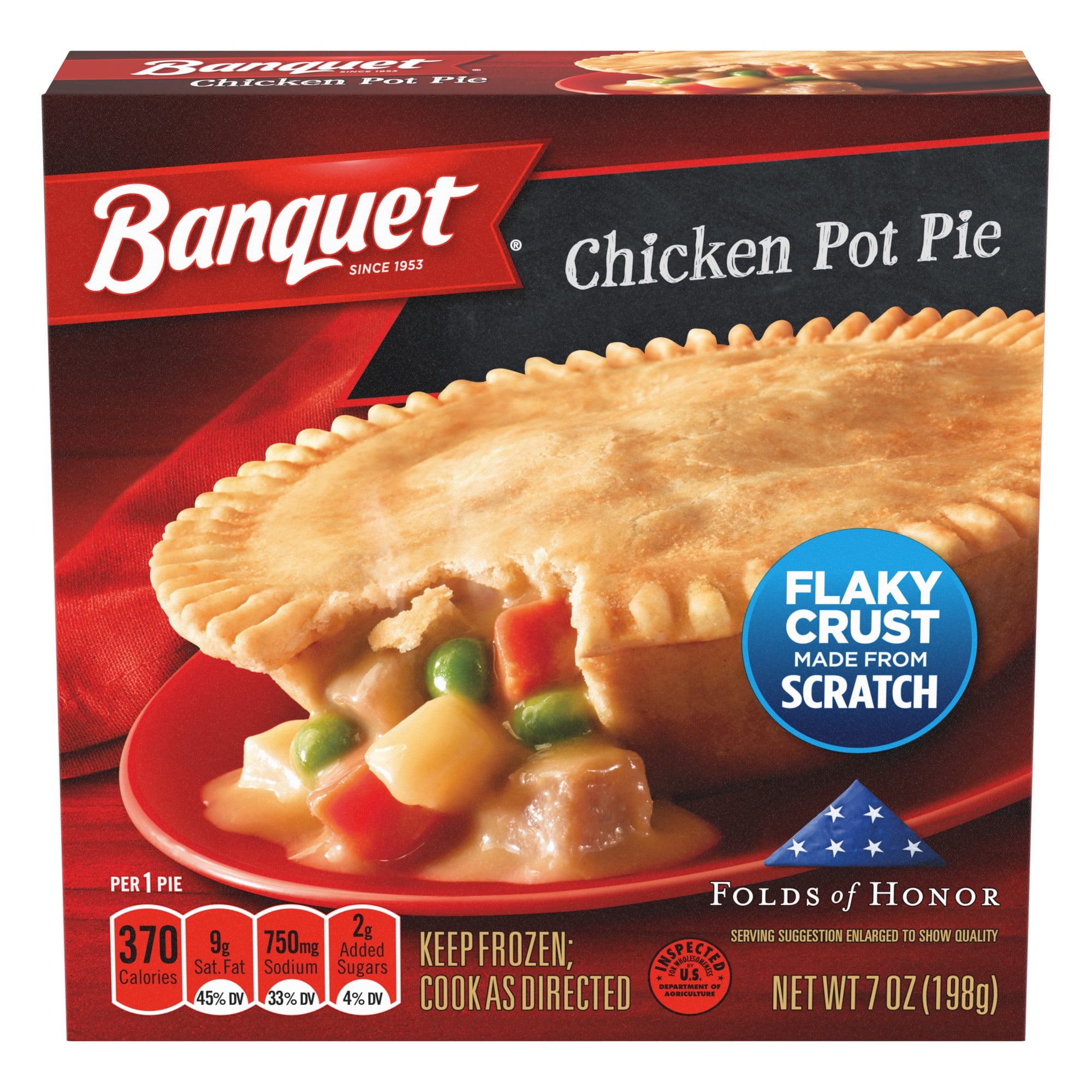 Banquet Chicken Pot Pie Frozen Meal 7 Oz 11g Protein