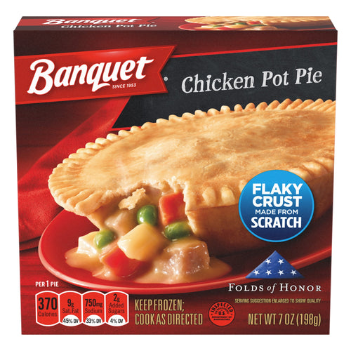 Banquet Chicken Pot Pie Frozen Meal 7 Oz 11g Protein